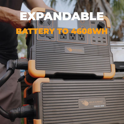 سعر جيد مولد طاقة شمسية UPS بقوة 2200 واط مع بطارية LiFePO4 بسعة 1536 واط في الساعة ومدخل طاقة شمسية 600 واط وتصميم خفيف الوزن بوزن 18 كجم الانترنت