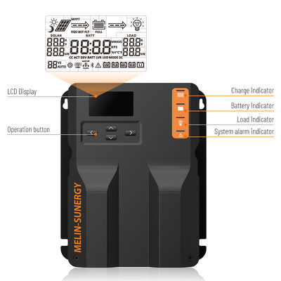 أسود 40 أمبير MPPT مدير الشحن الشمسي دليل 12V 24V التبريد الطبيعي