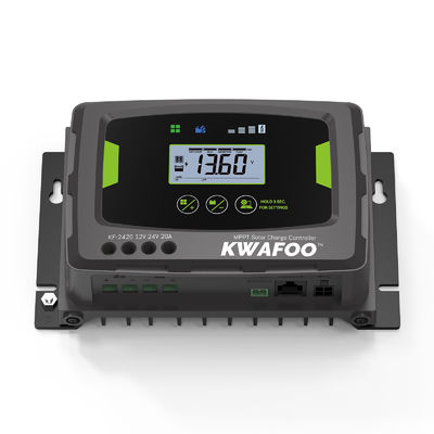 تحكم شحن الطاقة الشمسية 20a mppt 12v 24v للبطارية lifepo4