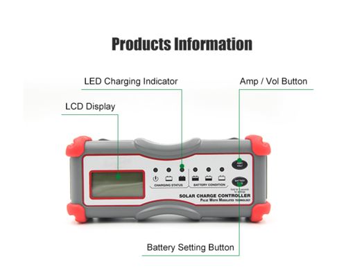 600 واط IP65 5 مراحل شحن رقمي وحدة تحكم شحن الطاقة الشمسية PWM وحدة تحكم شحن نظام الطاقة الشمسية