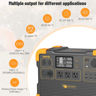 سعر جيد مولد طاقة شمسية UPS بقوة 2200 واط مع بطارية ليثيوم فوسفات الحديد الليثيوم (LFP) بسعة 1536 واط في الساعة، ومدخل لوحة شمسية 600 واط، وزمن شحن ساعتين الانترنت