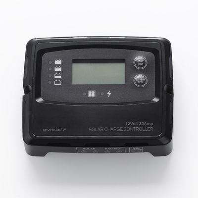 جهاز تحكم الشحن الشمسي الرقمي LCD الأسود 20A 12V 24V مع 760W 24V 380W 12V و 5 مراحل شحن
