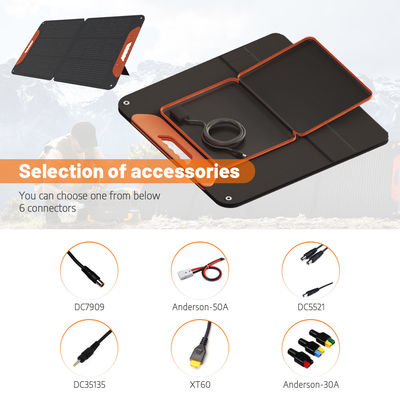 ألواح شمسية قابلة للطي محمولة بقدرة 120 واط مع ضمان لمدة 3 سنوات ومخرج 6 أمبير للتخييم والمركبات الترفيهية